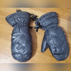 REI Co-OP Kids Gray/Black Winter Gloves Mittens 2T